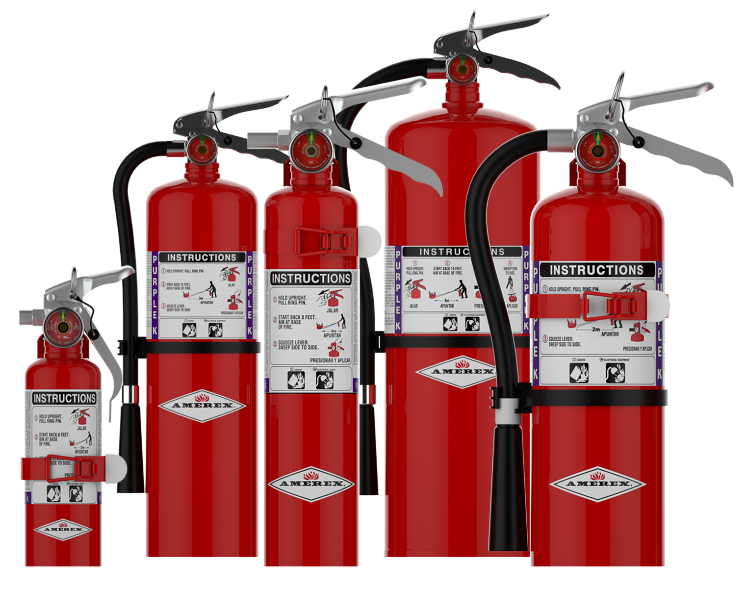 Purple K Stored Pressure Dry Chemical Fire Extinguishers